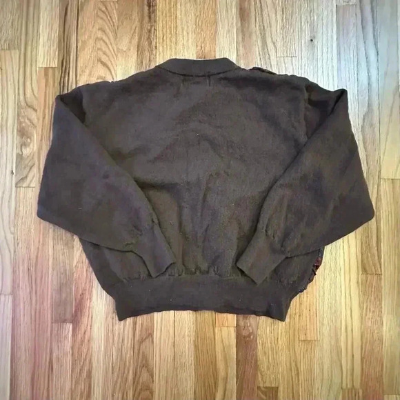 VINTAGE x JH COLLECTIBLES Womens Equestrian Paisley Print Brown Sweater l SIZE M - Picture 8 of 8